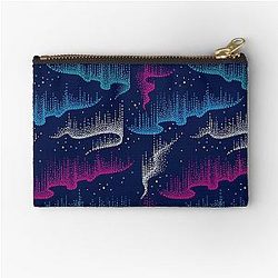 Dotwork Aurora Borealis Zipper Pouch