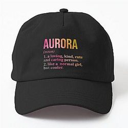 Aurora Name Definition Watercolor Dad Hat
