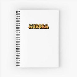 Aurora Personalized Name Custom Gift for Girls Spiral Notebook
