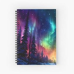 Aurora Borealis Enchanted Glowing Notebook