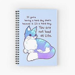 You Are Not Bad at Life Aurora Cat Notebook