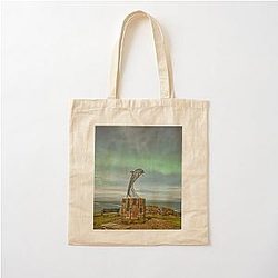 Aurora dances at Portsoy Aberdeenshire Cotton Tote Bag