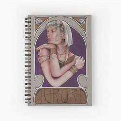 Aurora: Exist for love Art Nouveau style illustration Spiral Notebook