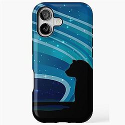 Polar Bear in the Arctic Aurora iPhone Case