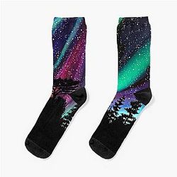 Alaskan Aurora Borealis Northern Lights Socks