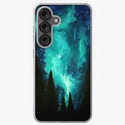 Aurora borealis forest Samsung Galaxy Soft Case