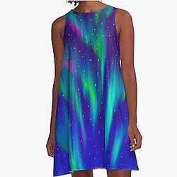 Colorful Aurora A-Line Dress