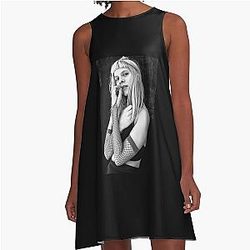 Aurora Aksnes Fishnet A-Line Dress