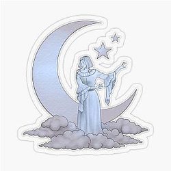 Aurora Aksnes Moon Blue Sticker