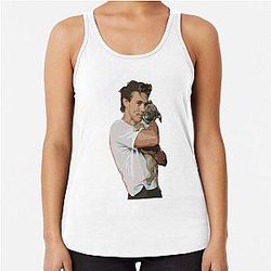 Austin Butler with Puppy Racerback Tank Top