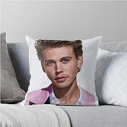 Austin Butler Pink Throw Pillow