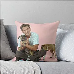 Austin Butler playing his dog Throw Pillow