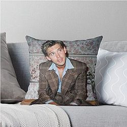 Austin Butler Elvis Smile Throw Pillow