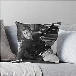Austin Butler Black White Throw Pillow