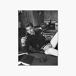 Austin Butler black art board print
