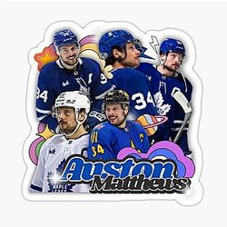 Auston Matthews Leafs Collage Sticker