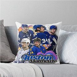 Auston Matthews Toronto Leafs Throw Pillow