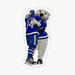 Maple Leafs Carlton Bear Mascot Auston Matthews Sticker