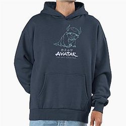 Avatar The Last Airbender Appa Line Art Logo Hoodie
