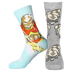 Avatar: The Last Airbender Aang and Appa Character Socks (2-Pack)