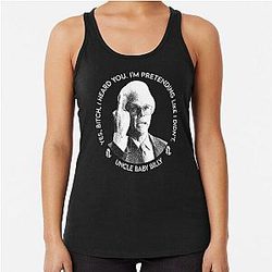 Baby Billy Meme Retro Character Portrait Racerback Tank Top