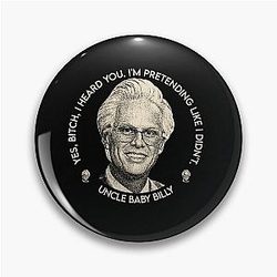 Baby Billy's Sarcastic Vintage Portrait Pin