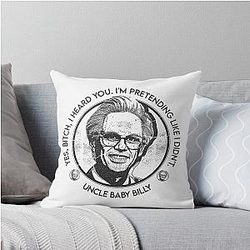 VINTAGE RETRO BLACK THROW PILLOW BILLY