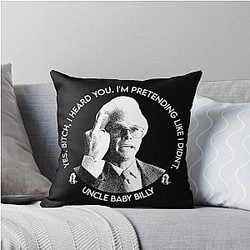 Baby Billy Retro Character Portrait Throw Pillow