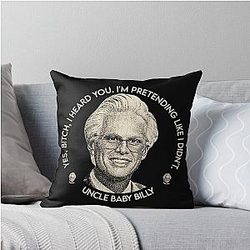 Baby Billy Sarcastic Vintage Portrait Throw Pillow