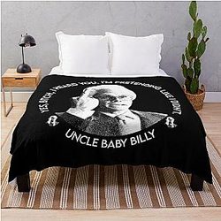 Baby Billy Quote Retro Character Portrait Throw Blanket
