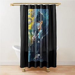 Su-Metal Smiley Fox Goddess Babymetal Painting Digital Fan Art Shower Curtain