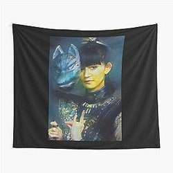 Babymetal Su-Metal with a Fox God Mask AI Painting Digital Fan Art Tapestry