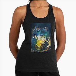 Yui Metal Smiley Fox Goddess Babymetal Painting Digital Fan Art Racerback Tank