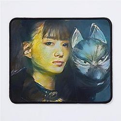 Moa Metal with Fox God Mask Babymetal Painting Digital Fan Art Mouse Pad