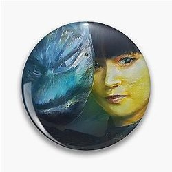 Babymetal AI Painting Digital Fan Art Pin Su-Metal with a Fox God Mask