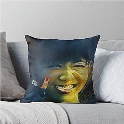 Babymetal Goddess Painting Digital Fan Art Moa Metal Fox AI Throw Pillow