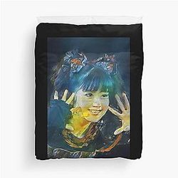 Yui-Metal Smiley Fox Goddess Babymetal Painting Digital Fan Art Duvet Cover