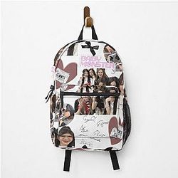 K-Pop Inspired Scrapbook Collage BabyMonster Style Cute Idol Backpack