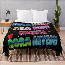 Babymonster Inspired Gradient Name Art Throw Blanket