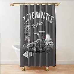 Back to the Future 1.21 Gigawatt DeLorean Shower Curtain