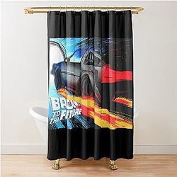 Vintage Back to the Future Shower Curtain