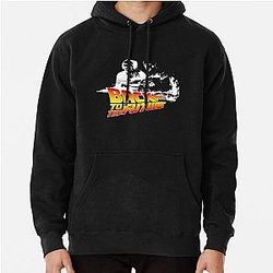 Back to the Future DeLorean Marty Doc Stencil Fan Art Pullover Hoodie
