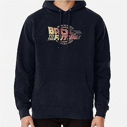 Back to the Future Distressed We Don't Need a Roads Logo Pullover Hoodie