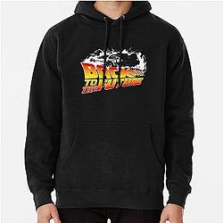 Back To The Future Delorean Stencil Fan Art Hoodie