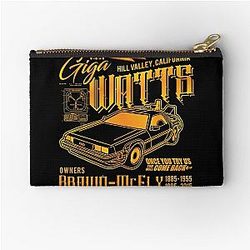 Giga Watts Garage Back to the Future DeLorean Car Zipper Pouch