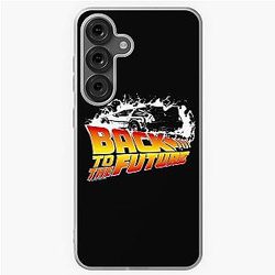 Back To The Future DeLorean White Stencil Art Galaxy Soft Case