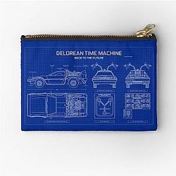 DeLorean Time Machine - Back to the Future Zipper Pouch