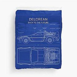 DeLorean Time Machine - Back to the Future Duvet Cover