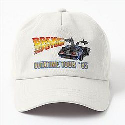 Back to the future out-time tour, cool science fiction film, officially licensed fan art Dad hat