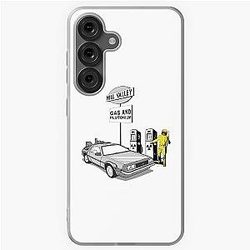 Back to the Future Delorean Hill Valley Gas Station Samsung Galaxy Soft Case